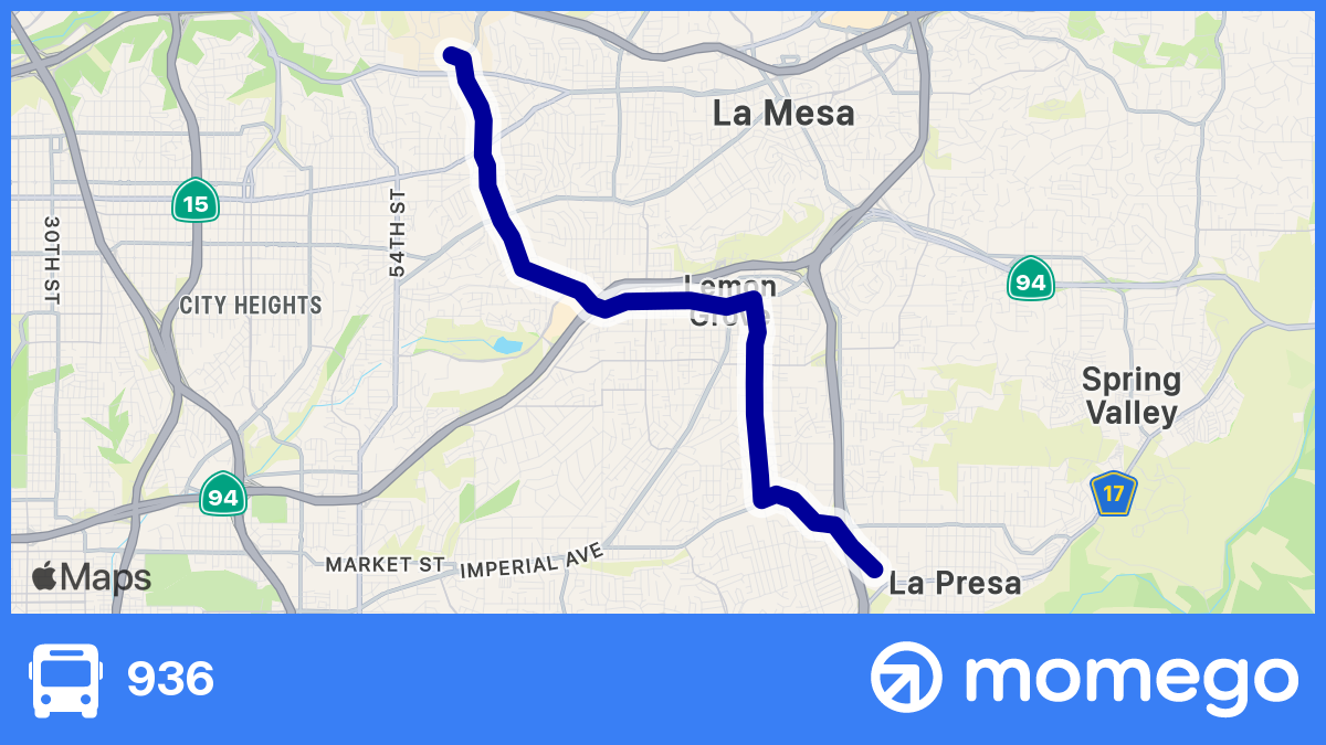 MTS 936 Bus Route Live Departures | Live Bus Times