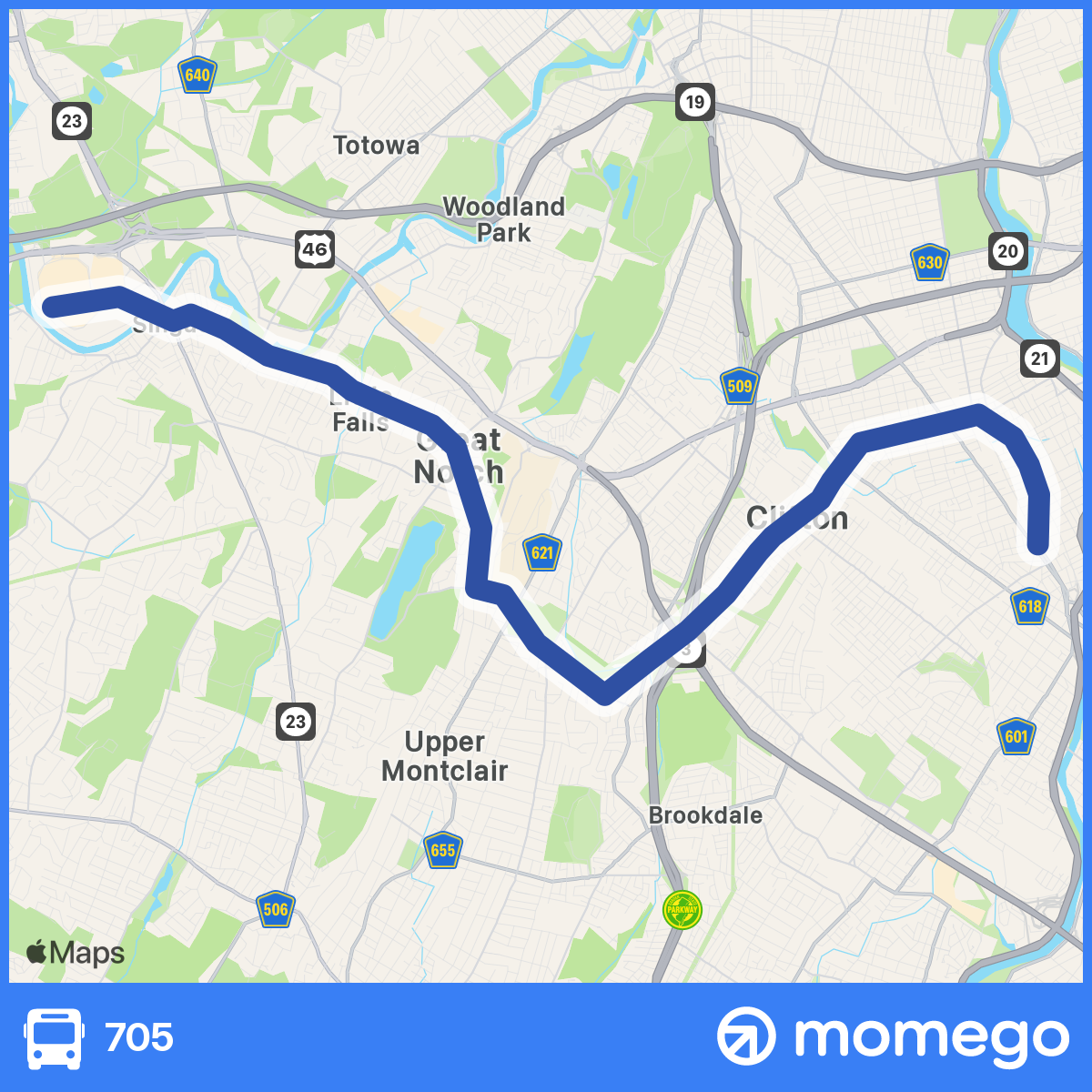 NJ TRANSIT BUS 705 Bus Route Live Departures | Live Bus Times