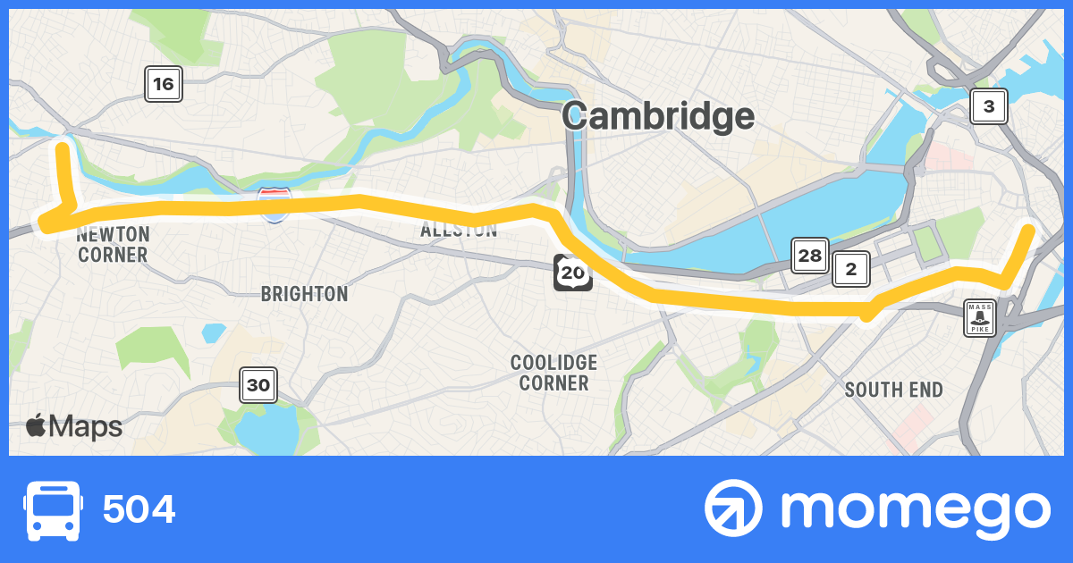 MBTA 504 Bus Route | Live Bus Times
