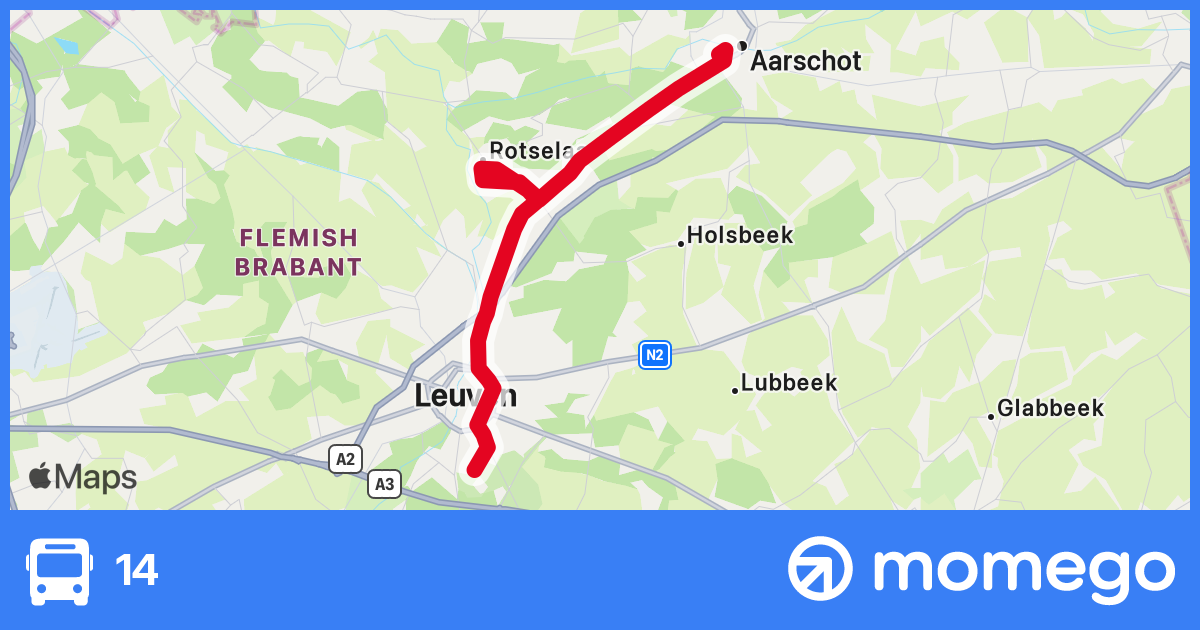 De Lijn 14 Bus Route Live Departures | Live Bus Times
