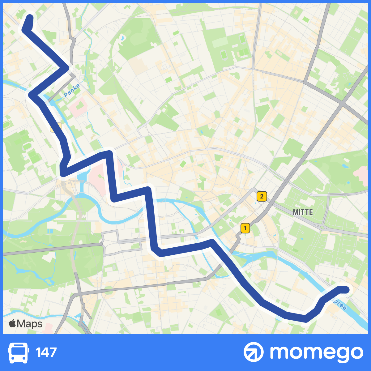 Berliner Verkehrsbetriebe 147 Bus Route Live Departures | Live Bus Times